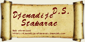 Đenadije Staparac vizit kartica